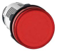 Monolithic pilot light, Harmony XB7, plastic, red, 22mm, integral LED, 24V AC DC alt_view_2
