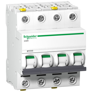 Automātslēdzis Acti9 iC60N 4P D 40A DT MCB, Schneider Electric, A9F05440 main