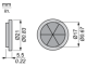 Фотоэлектрический датчик, accessory for sensor, reflector, Ø 16 mm, XUZC16 alt_view_2