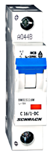 Automātslēdzis (MCB) DC-C16/1, 40° C, 10kA, Schrack Teknik, BM015116ME main