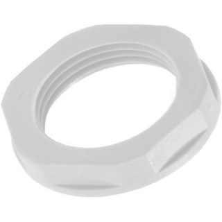 Locknut, Skintop® GMP-GL-M, Hexagonal, 27 mm AF, Silver Grey, M20 x 1.5, Polyamide, 6 mm main