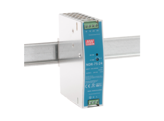 Power Supply; DIN; 76.8W; 24V; 3.2A; 90-264VAC; 127-370VDC, MeanWell, NDR-75-24 main