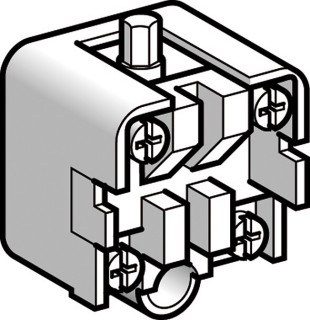 Limit switch contact block, XCKZ, 1 C/O snap action, silver plated, XCKZ015