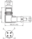 Connector with cable STL-1204-W05MZ90, M12, 4-PIN, angled, male, cable 5m, IP65/IP67/IP69K, 6048257 Sick alt_view_2