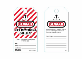 S497LNL | Dutch Lock out Tags - Danger - Do not operate (Each bag contains 12) main