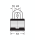 25 | Rekeyable laminated Steel / Brass Pin Tumbler padlock alt_view_2