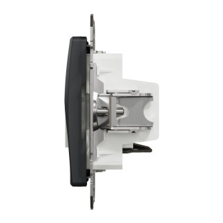 Telephone socket, Sedna Design & Elements, 2xRJ11, PRO, anthracite main