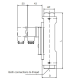DSV-2104HU0R15 Float- Flowmeter/-switch, flow from bottom, range 1...10 l/min water, max. 10 bar; max. 70°C, G1/2 female connection, 1x SPDT 250VAC/DC/1A, DIN plugMat. brass, glass, NBR alt_view_2