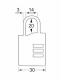 4686EURT | Zinc padlocks (x2) - 3 digits resettable combination - Colours assortment : purple, blue, red and black alt_view_4