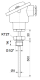 Temperatūras sensors ar vītni un galvu, PT100 B, 6 x 500mm, G 1/2, -50….500°C, 2000.00.578 Pixsys alt_view_3