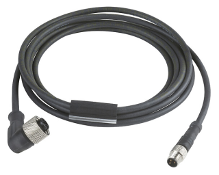 Jumper cable XZ, male straight M8 3 pin, female elbowed M12 5 pin, PUR 1 m, XZCR2712037T1 main