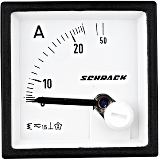 Ampērmetrs 48x48mm 25A 230VAC MGF54025A Schrack Technik main