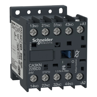 control relay, TeSys K, 4P(2NO+2NC), 690V, 24V DC coil,screw clamp connection main