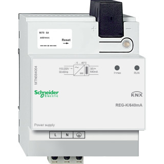 Power supply, SpaceLogic KNX, 640 mA, light grey main