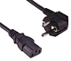 Powercord Schuko - C13 female, Black, 3m main
