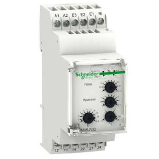 current control relay, Harmony Control Relays, 5A, 2CO, overcurrent or undercurrent detection, 0.15...15A, 24...240V AC DC