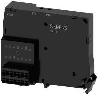 AS-Interface module, 4 inputs/4 outputs, black, push-in + plug for input/output, 3SU1400-1EK10-6AA0, Siemens main