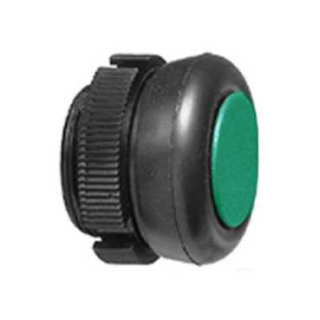 Head for push button, Harmony XAC, plastic, green, booted, spring return