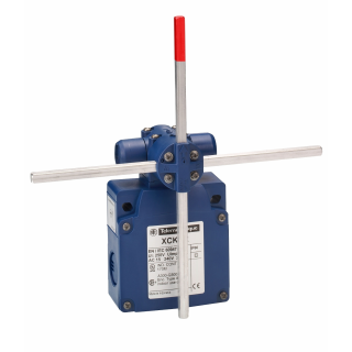Limit switch, XCKVR, stay put crossed rods lever 6 mm, 2x(NC+NO), slow, M20, XCKVR44D1H29 main