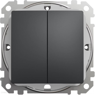Switch, Sedna Design & Elements, 2-circuits, 10AX, IP44, PRO, anthracite main