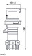 Kontaktdakša 3P+N+E, 6h, 415V, 16A, IP44, YY714516 Schrack Technik alt_view_4