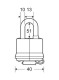 317 | Non-Rekeyable Covered Laminated Steel Pin Tumbler padlock alt_view_2