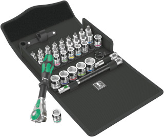 8100 SB All-in Zyklop Speed ratchet set, 3/8" drive, 35 pieces, 05003536001 Wera main