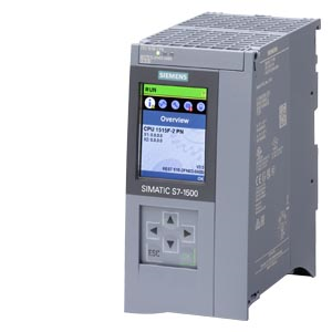 SIMATIC S7-1500F, CPU 1515F-2 PN, central processing unit with 1.5 MB work memory for program and 4.5 MB for data, 1st interface: PROFINET IRT with 2-port switch, 2nd interface: PROFINET RT, 6 ns bit performance, SIMATIC Memory Card required - - approvals main