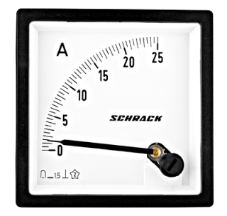 Ampērmetrs 72x72mm 25A VDC MGF17025A Schrack Technik main