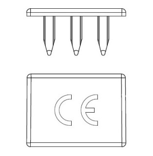 Busbar end-cap 4-pole, 10mmý, BSB00117-A, Schrack Technik