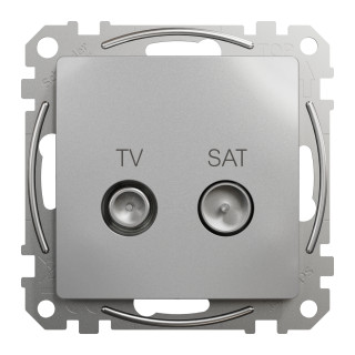 TV/SAT socket, Sedna Design & Elements, male IEC, female IEC, intermediate, 10dB, PRO, aluminium main