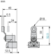 Limit switch, XCKD, thermoplastic roller lever, 1NC+1 NO, snap, M12, XCKD2118M12 alt_view_2