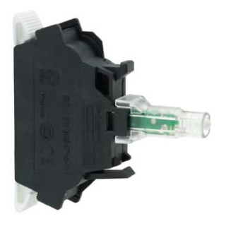 Light block, Harmony XB4, Harmony XB5, for head 22mm, universal LED, 12V AC DC, compact push in terminals