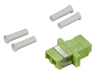 FO Coupler LC-Duplex, Plastic, OM5, ceramic, flange, HSELSK05LP Schrack Technik