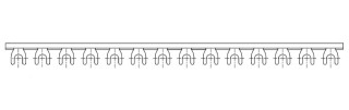 Busbar fork 1-pole, 16mmý, 1m, BSB00141P Schrack Technik