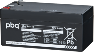 Аккумулятор pbq 3.4-12 12V 3.4Ah main