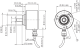 DBS60I-S4FM02000 INKREMENTAL ENCODER Stainless steel V2A, 4,5...30V TTL / HTL, 2000imp, 6-channel, solid shaft 10mm (face mount flange), cable, 8-wire, radial, 5 m alt_view_5